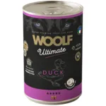 Woolf Ultimate Duck with Coconut Oil 400g er kornfrit hundefoder med frisk and. Produceret i EU og slow-cooked for en fyldig smag og appetitlig konsistens