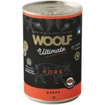 Woolf Ultimate Pork with Linseed Oil 400g er produceret i EU og lavet med frisk svinekød. Kornfri opskrift og slow-cooked for at bevare ingrediensernes naturlige kvalitet