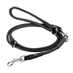 WAUDOG Soft genuine leather dog adjustable leash med klassisk look