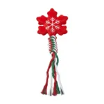 Julelegetøj til Hunde med Reb i snefnugdesign, ca. 34 cm langt.