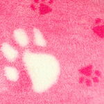 Vetbed tæppe | Lyserød med hvid / Pink poter
