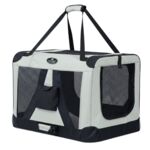 Ollipet Transporttaske | Lysegrå med net i siderne for bedre ventilation hos hunden