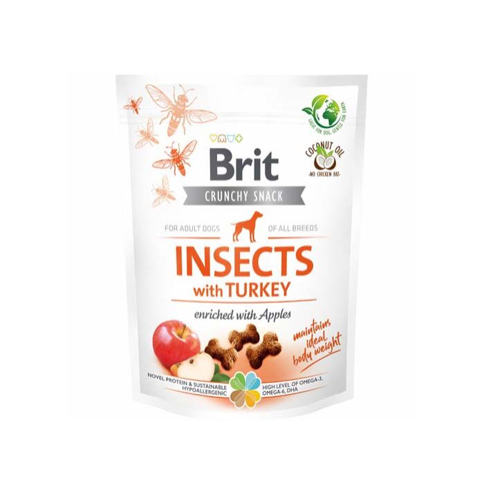 Brit Crunchy Snack, Insects With Turkey | 200g.