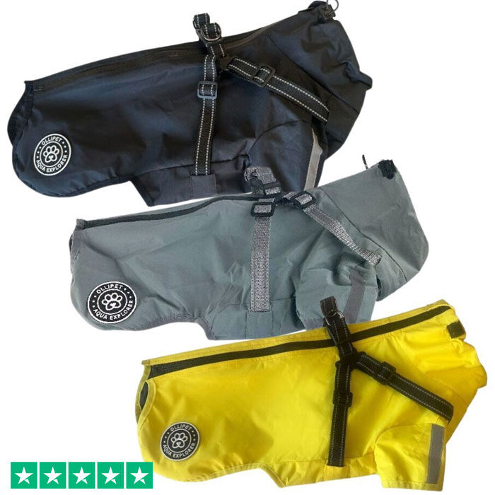 Ollipet Aqua Explorer Regnjakke med sele
