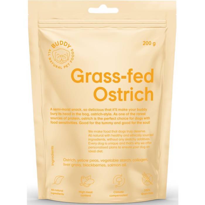 Buddy Pet Foods Grass-Fed Ostrich | 200g