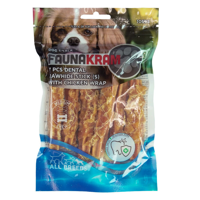 Faunakram Rawhide Dental Stick, Small Breed | Datovare